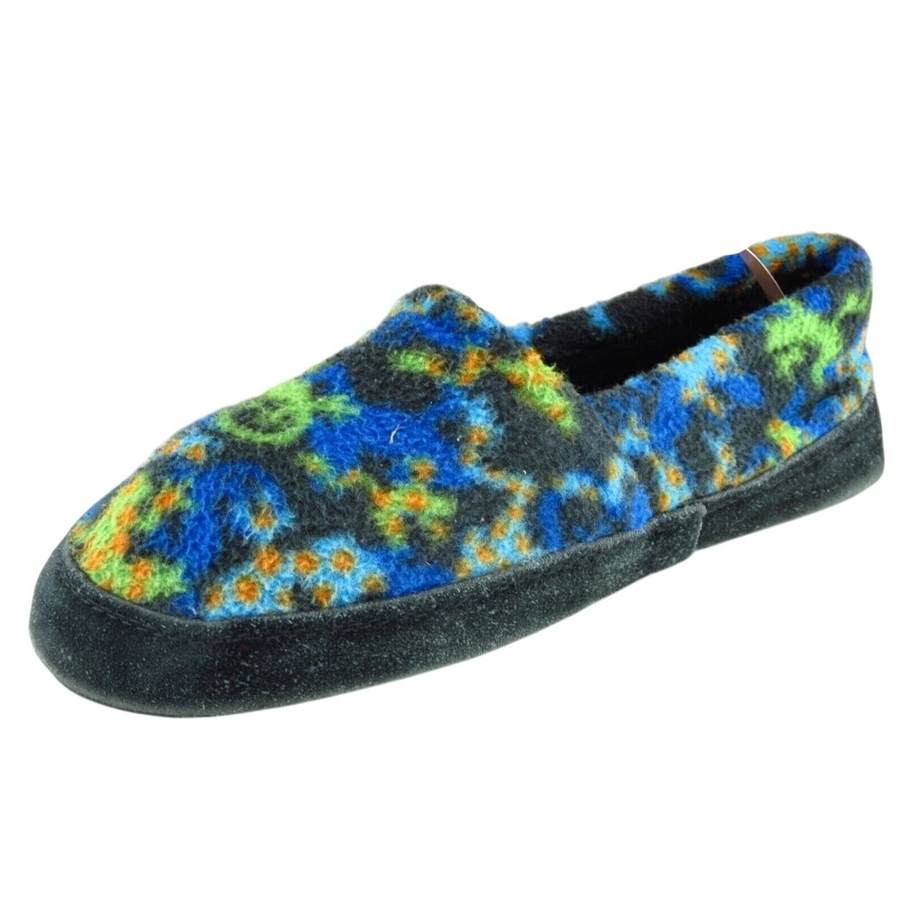 Acorn Girls Shoes Size 4-5 M Blue Slippers Fabric‎